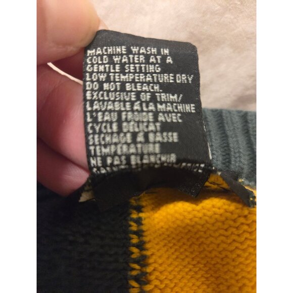 VTG Green Bay Packers Color Block Sweater XL Tundra Sport Canada 100% Cotton - Picture 6 of 8